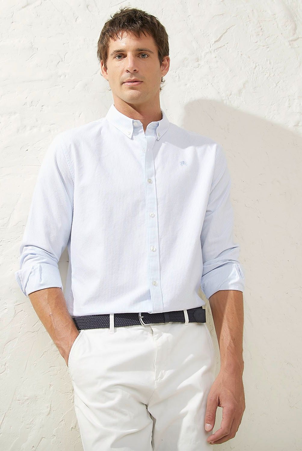 CASCAIS - Camisa Manga Larga Slim Fit Algodón Rayas Cascais Hombre