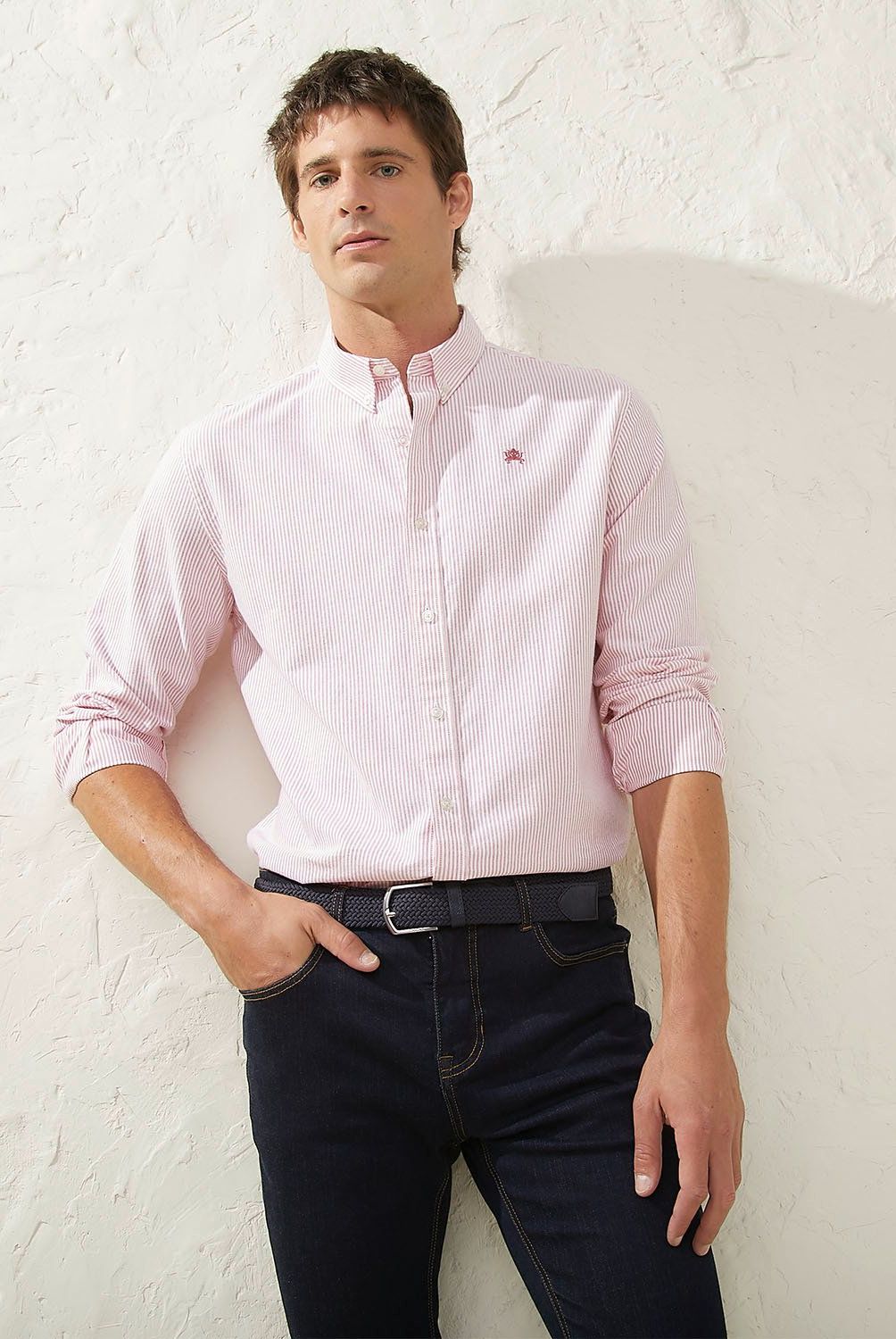 CASCAIS - Camisa Manga Larga Slim Fit Algodón Rayas Cascais Hombre