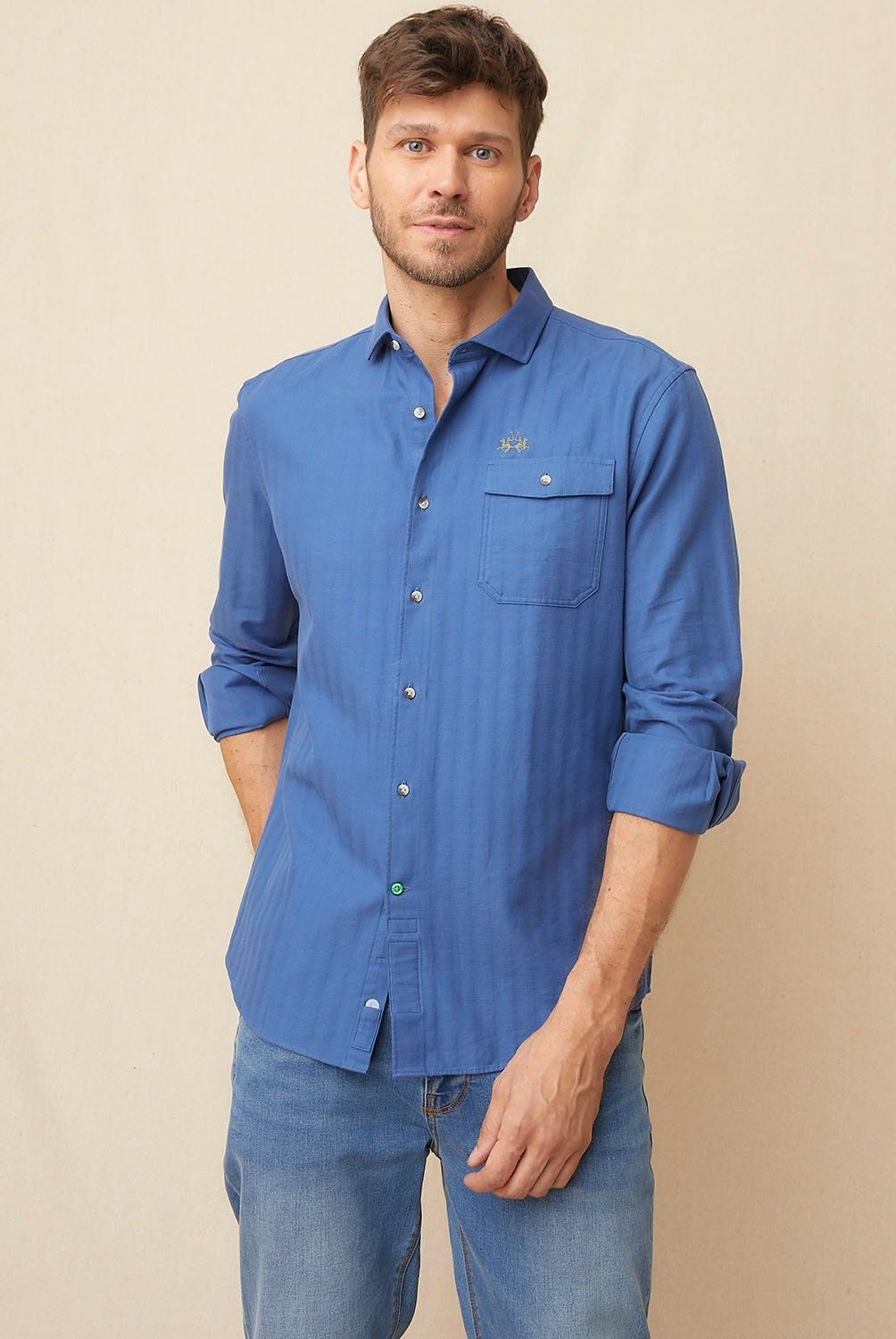 LA MARTINA - Camisa Manga Larga Regular Fit Algodón Hombre La Martina
