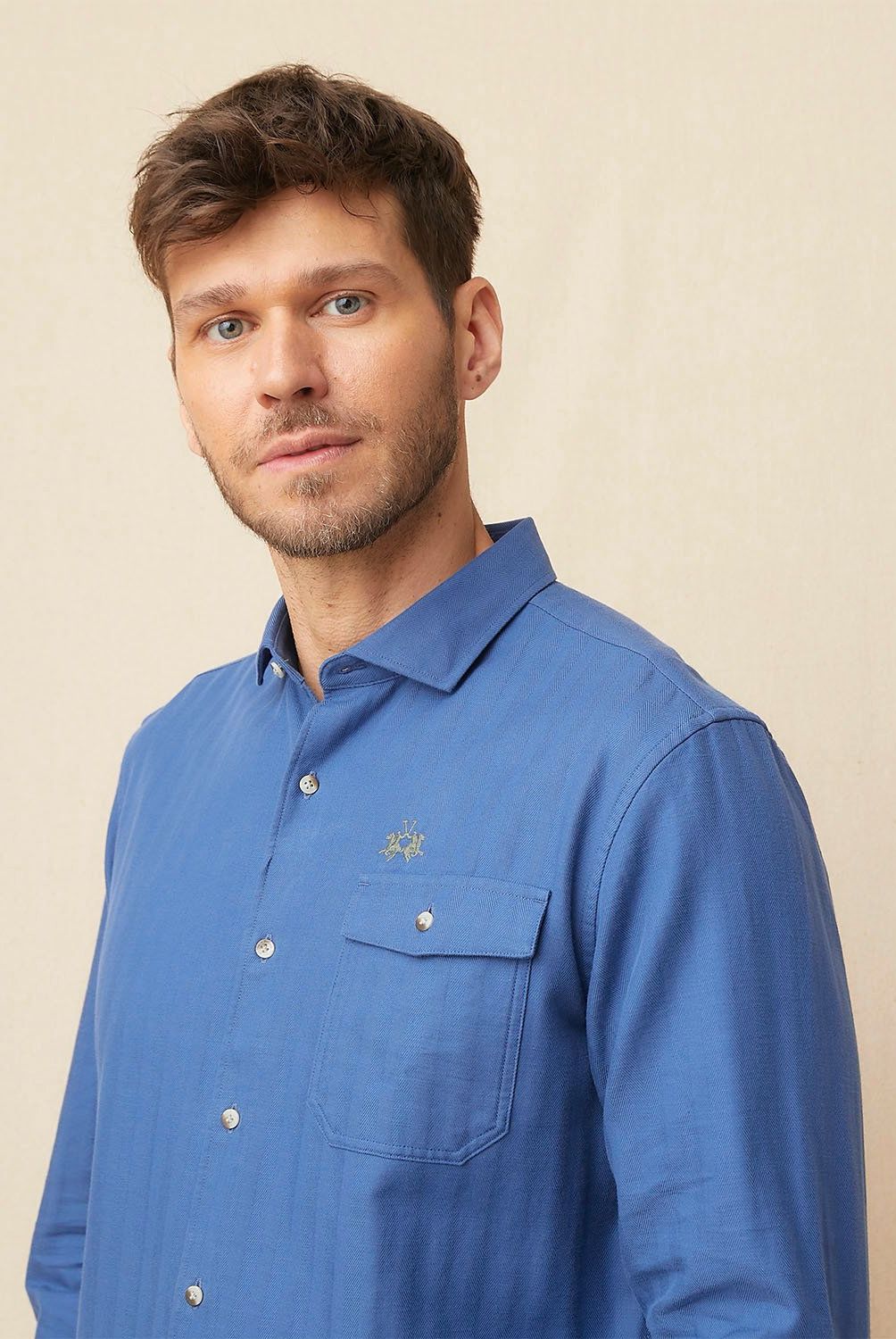 LA MARTINA - Camisa Manga Larga Regular Fit Algodón Hombre La Martina