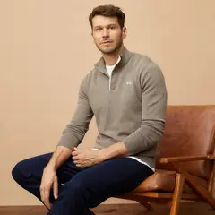 LA MARTINA - Sweater Mid Zipper Algodón Hombre