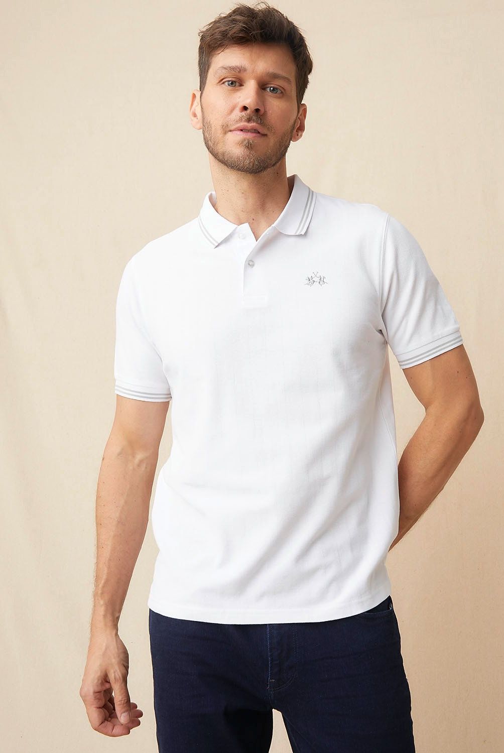LA MARTINA - Polera Pique Manga Corta Regular Fit Hombre La Martina