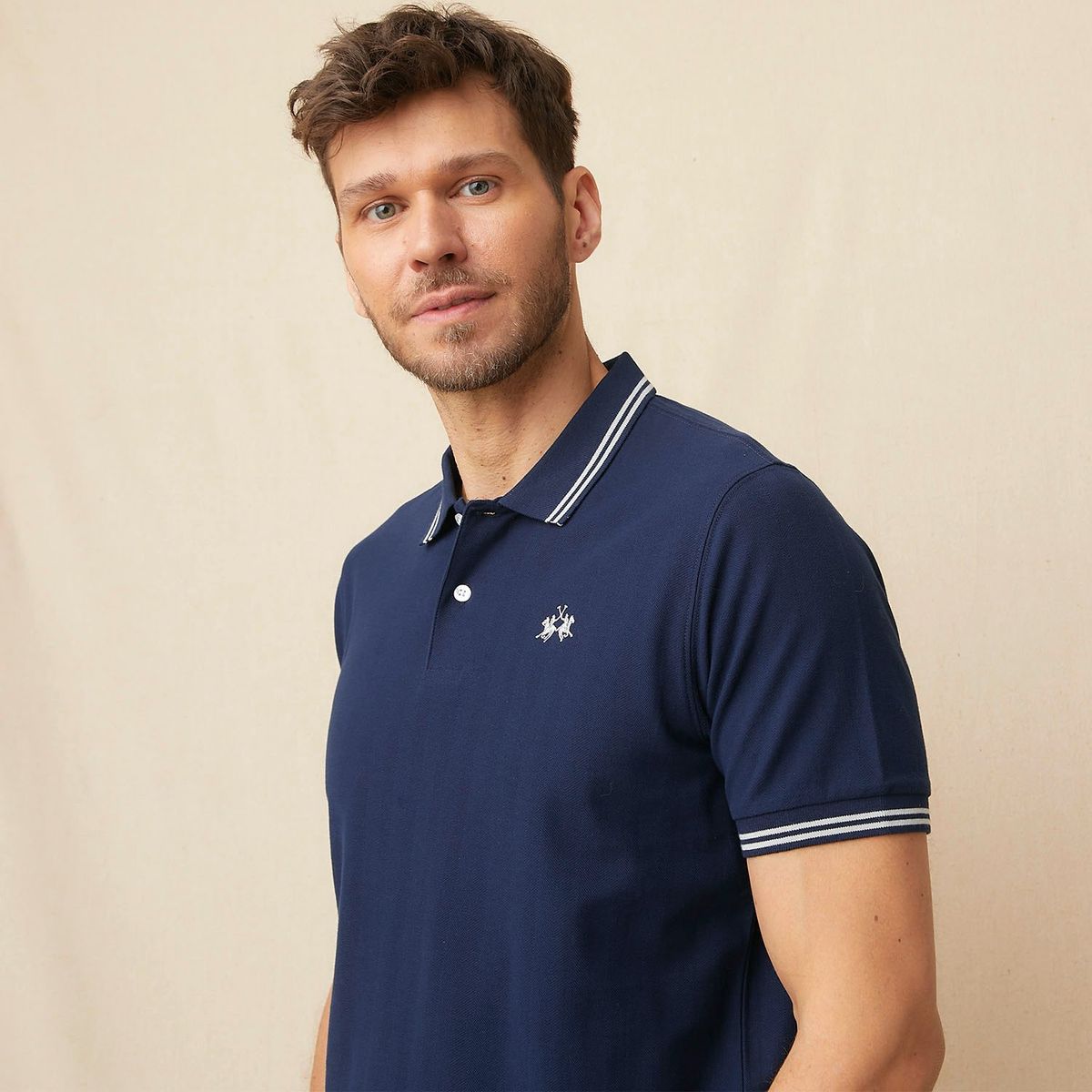 LA MARTINA - Polera Pique Manga Corta Regular Fit Hombre La Martina