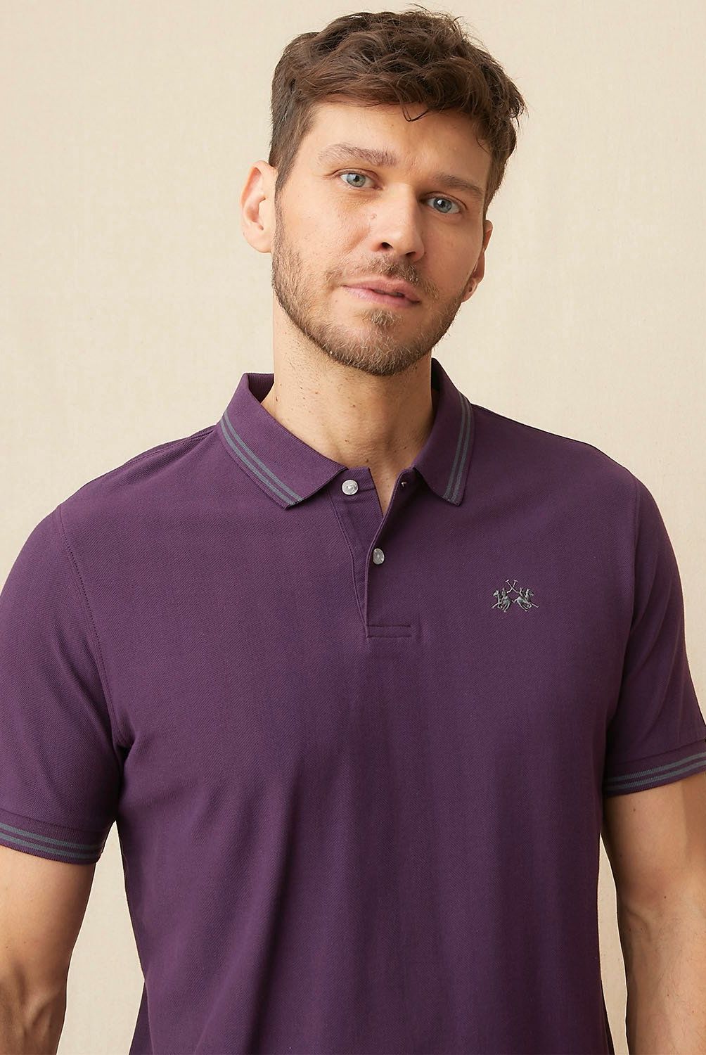 LA MARTINA - Polera Pique Manga Corta Regular Fit Hombre La Martina