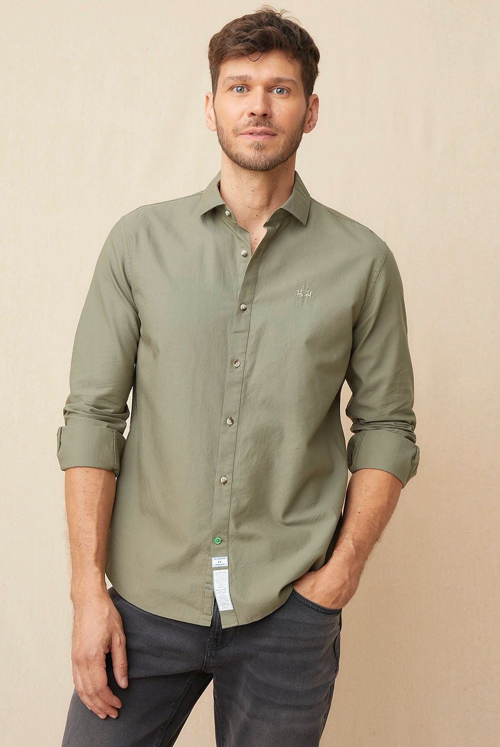 LA MARTINA - Camisa Manga Larga Slim Fit Algodón Hombre La Martina