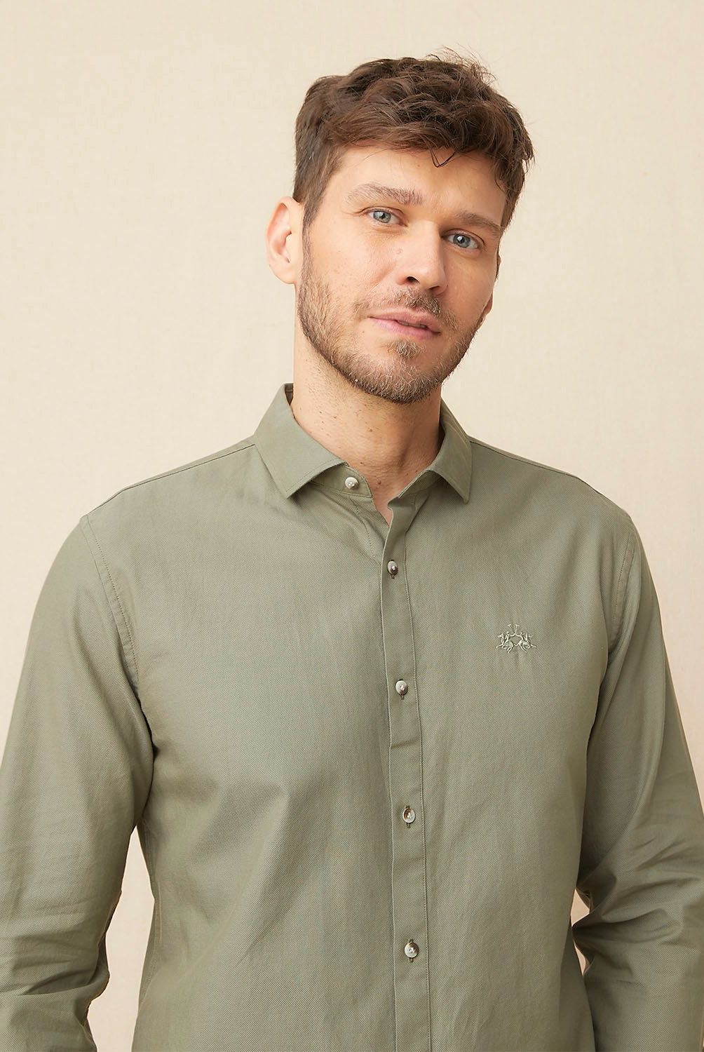 LA MARTINA - Camisa Manga Larga Slim Fit Algodón Hombre La Martina