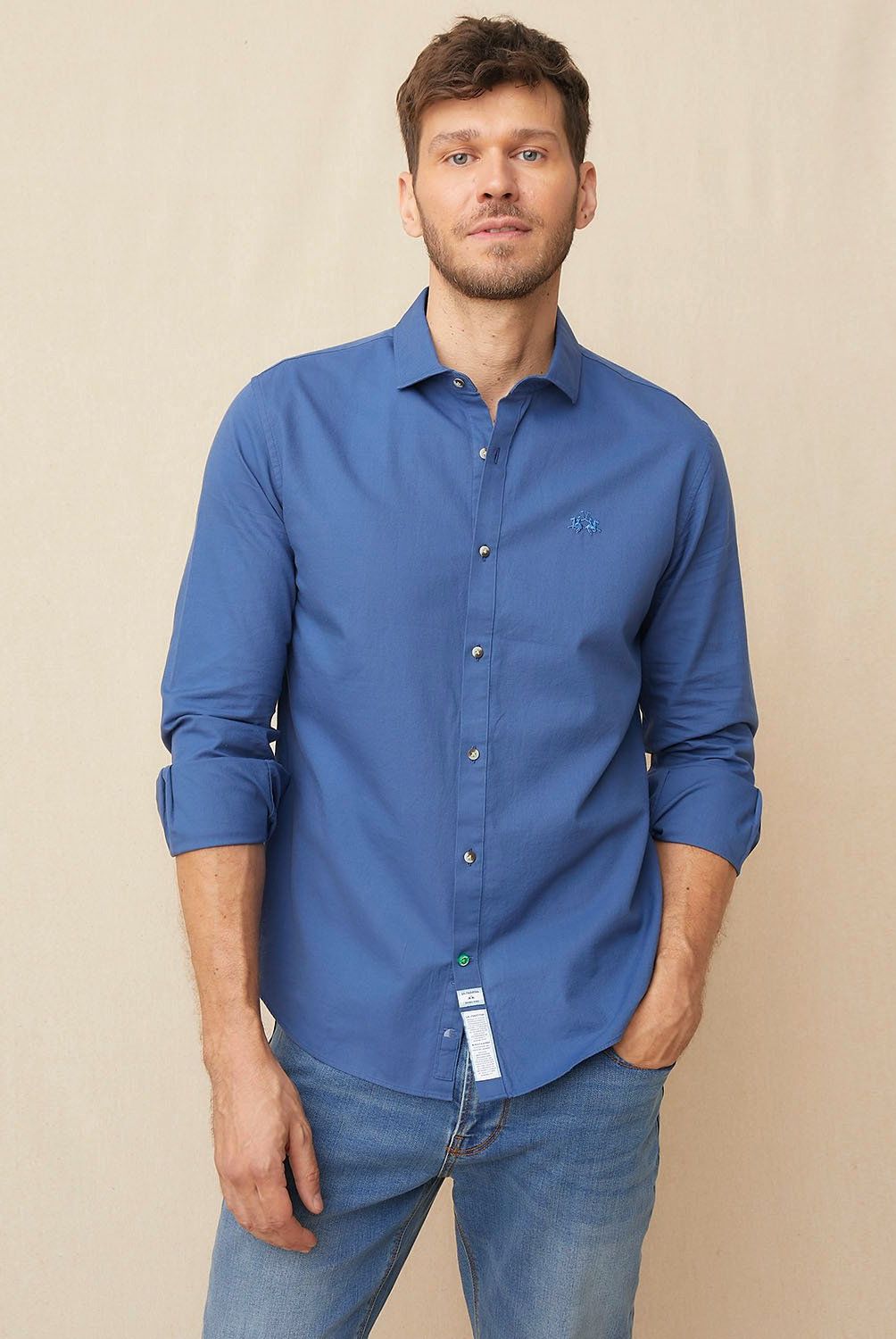 LA MARTINA - Camisa Manga Larga Slim Fit Algodón Hombre La Martina
