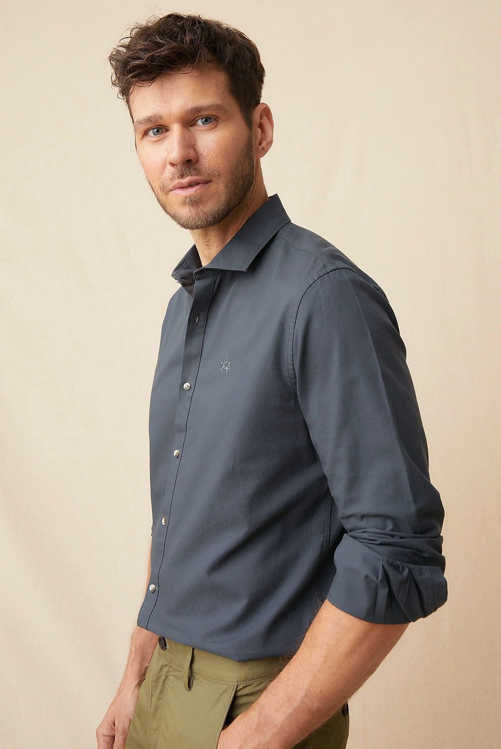 LA MARTINA - Camisa Manga Larga Slim Fit Algodón Hombre La Martina