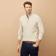 LA MARTINA - Sweater Mid Zipper Algodón Hombre