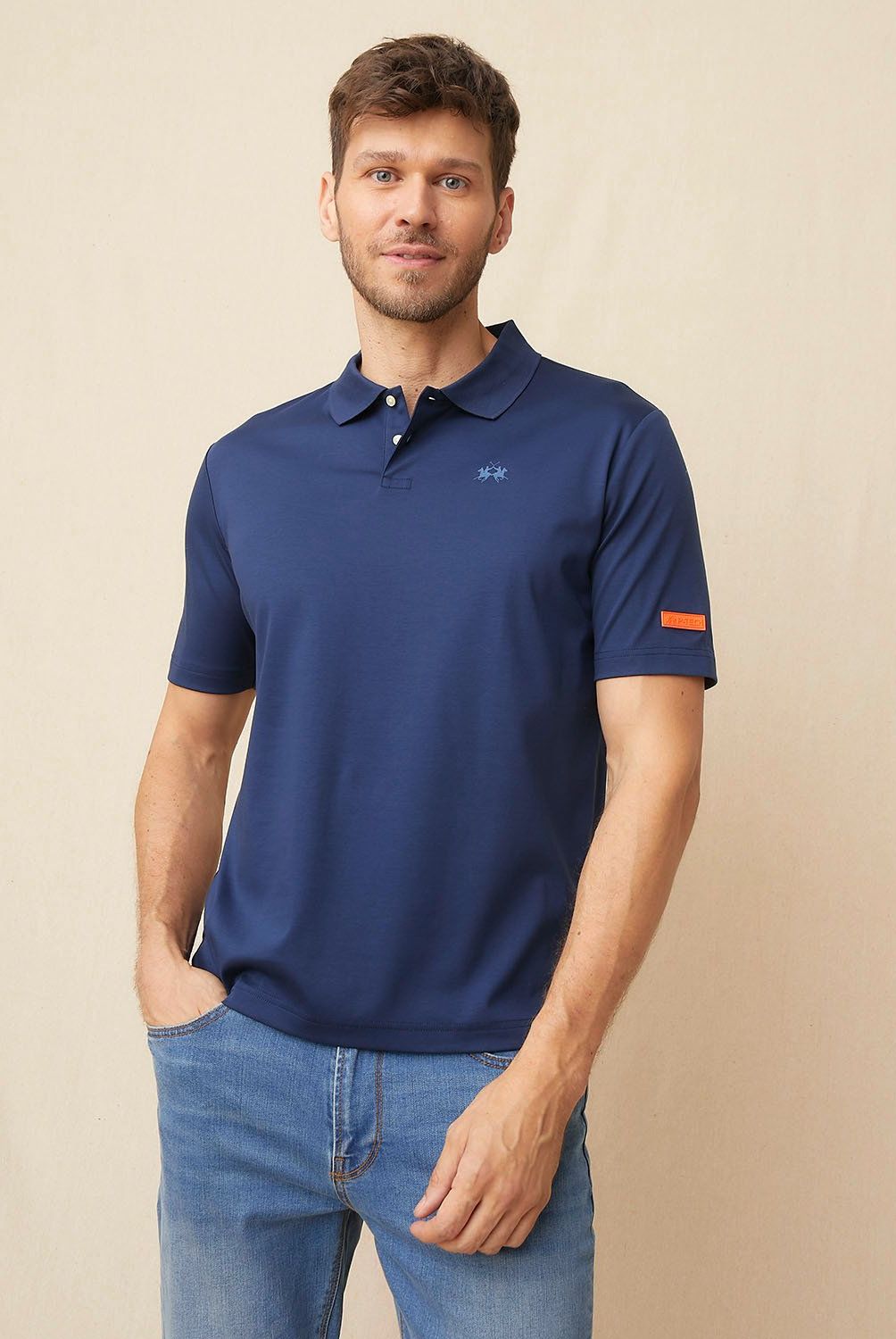 LA MARTINA - Polera Pique Manga Corta Hombre La Martina
