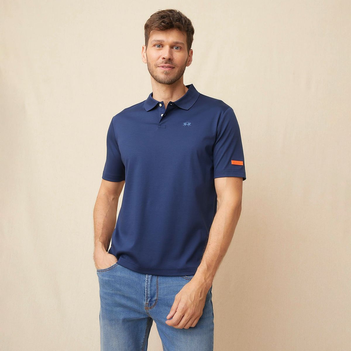 LA MARTINA - Polera Pique Manga Corta Hombre La Martina