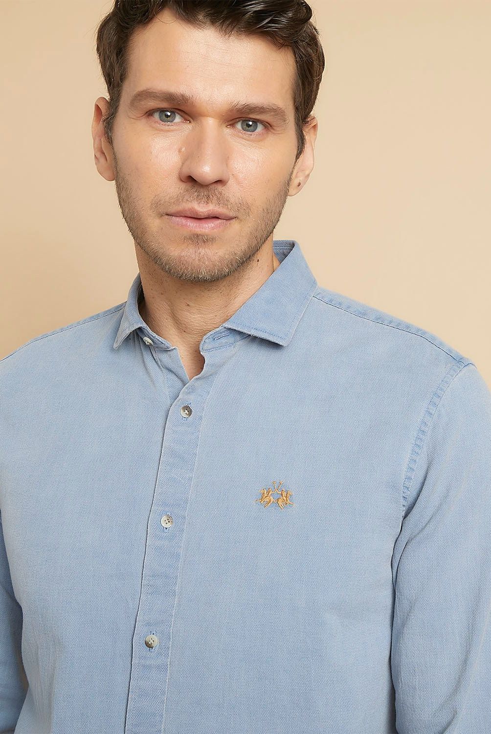 LA MARTINA - Camisa Manga Larga Sport Denim Regular Fit Hombre La Martina