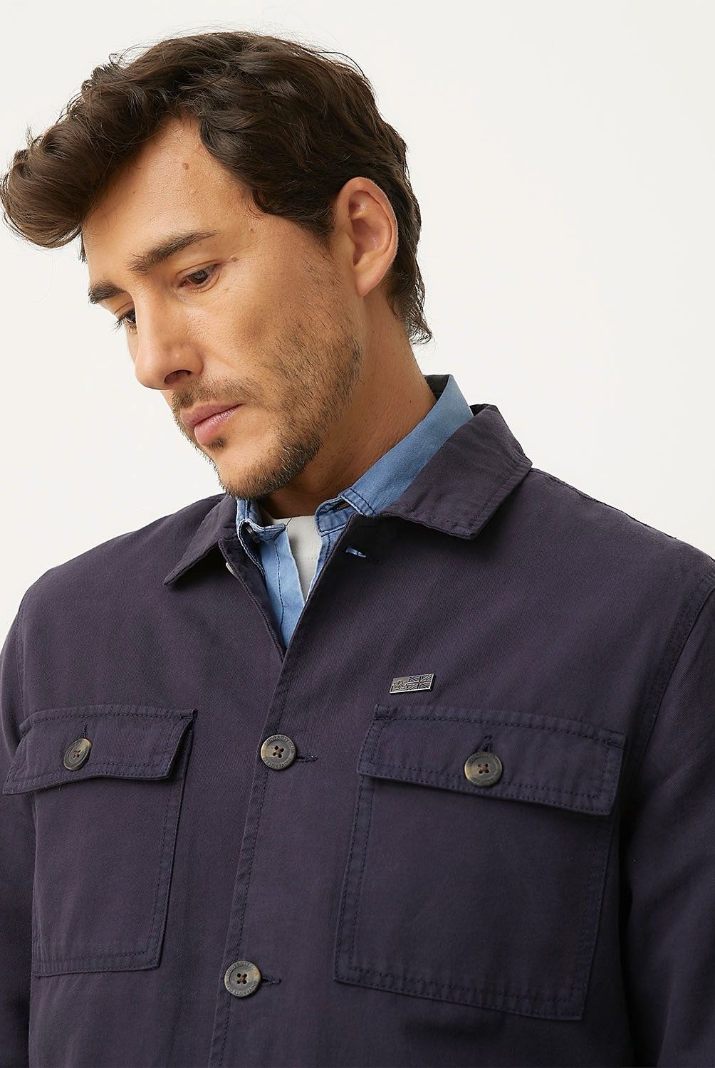 UNIVERSITY CLUB - Sobrecamisa Casual Hombre University Club Algodón Manga Larga