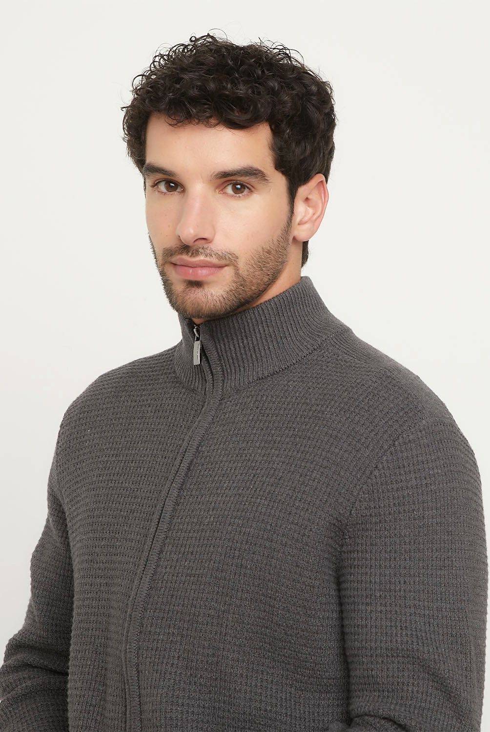 UNIVERSITY CLUB - Sweater Con Cierre Algodón Hombre University Club