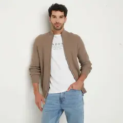 UNIVERSITY CLUB - Sweater Con Cierre Algodón Hombre