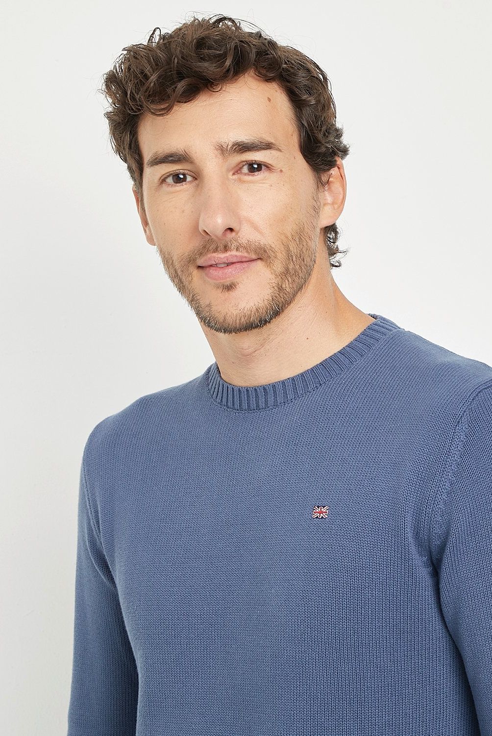 UNIVERSITY CLUB - Sweater De Algodón University Club Cuello Redondo Hombre