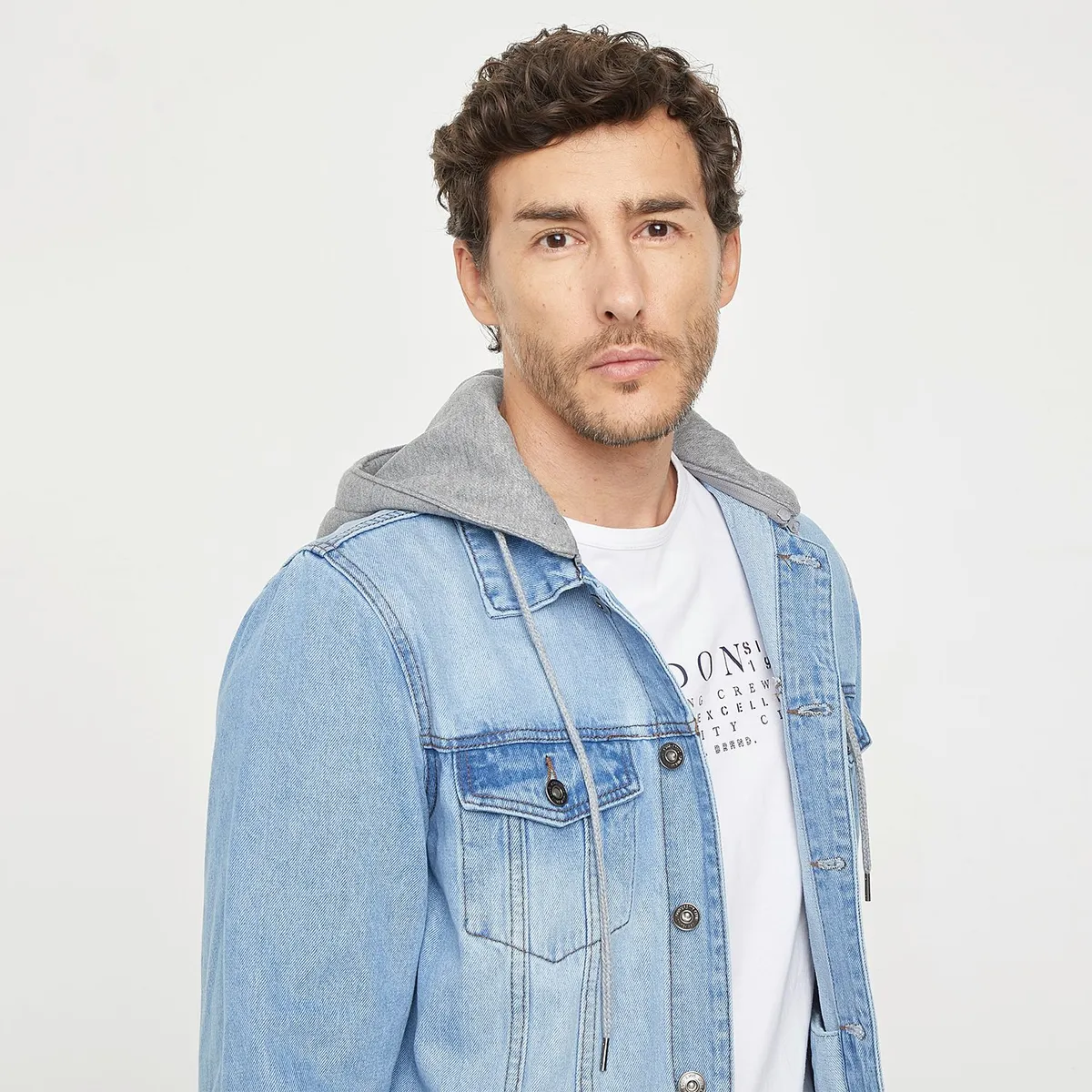 UNIVERSITY CLUB - Chaqueta Denim University Club Con Gorro Hombre Casual