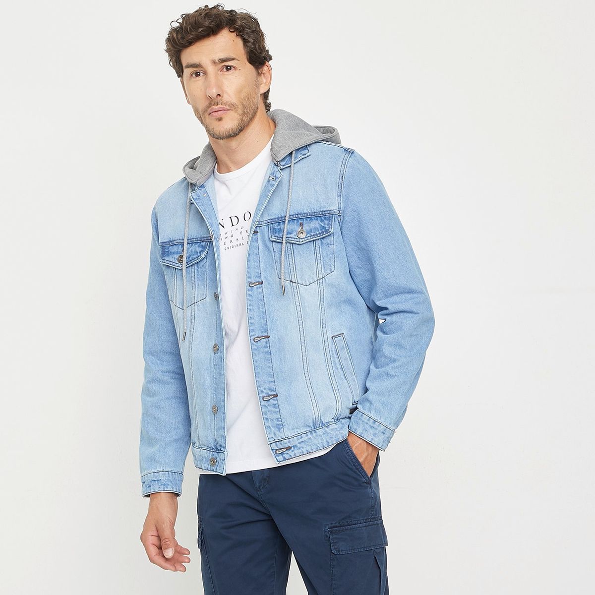 UNIVERSITY CLUB - Chaqueta Denim University Club Con Gorro Hombre Casual