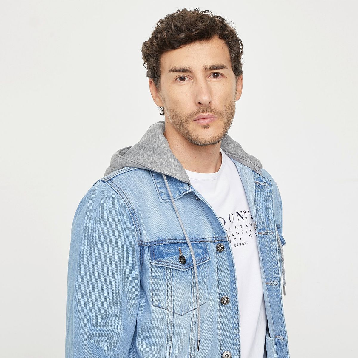 UNIVERSITY CLUB - Chaqueta Denim University Club Con Gorro Hombre Casual