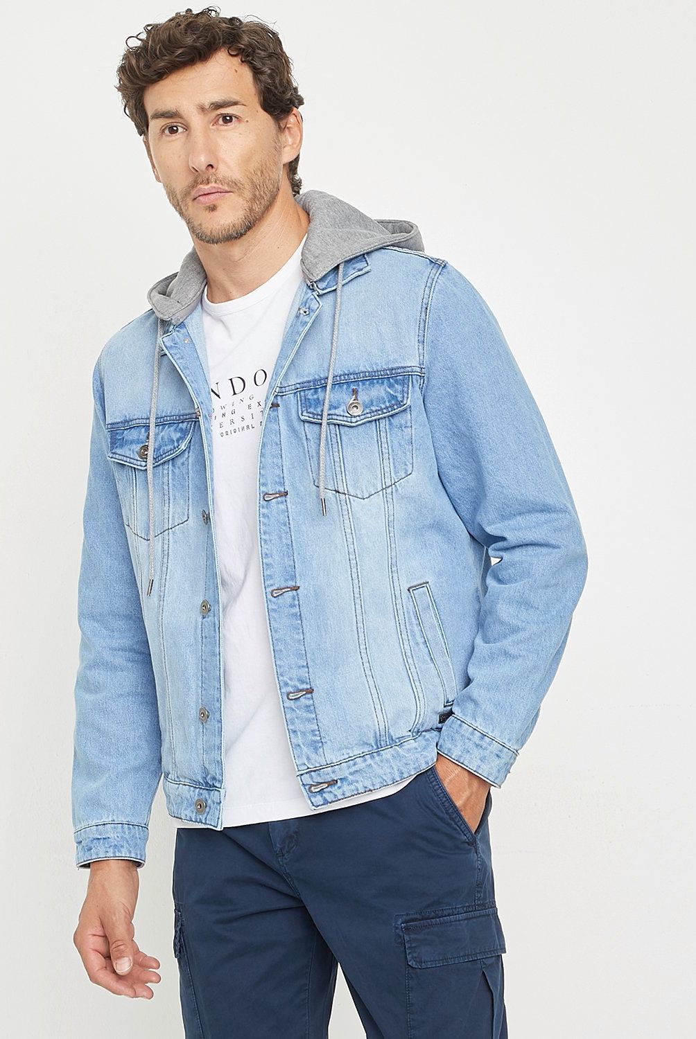 UNIVERSITY CLUB - Chaqueta Denim University Club Con Gorro Hombre Casual