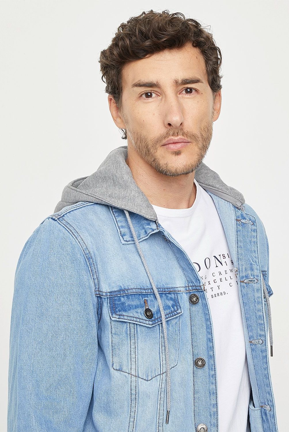 UNIVERSITY CLUB - Chaqueta Denim University Club Con Gorro Hombre Casual