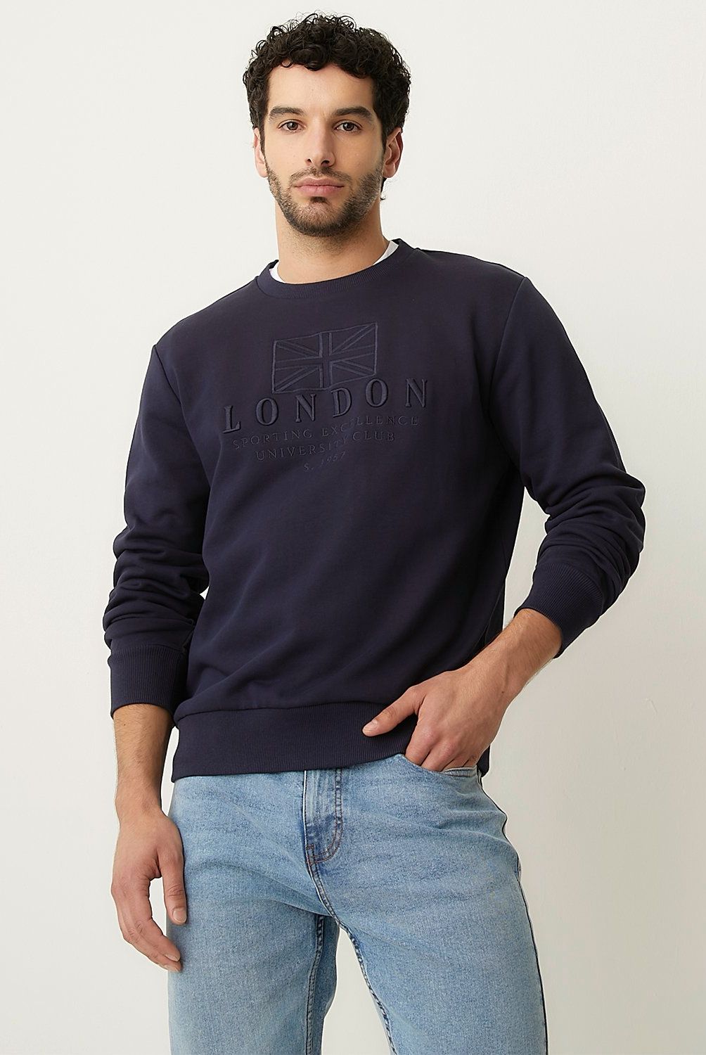 UNIVERSITY CLUB - Polerón University Club Manga Larga Algodón Hombre Diseño London
