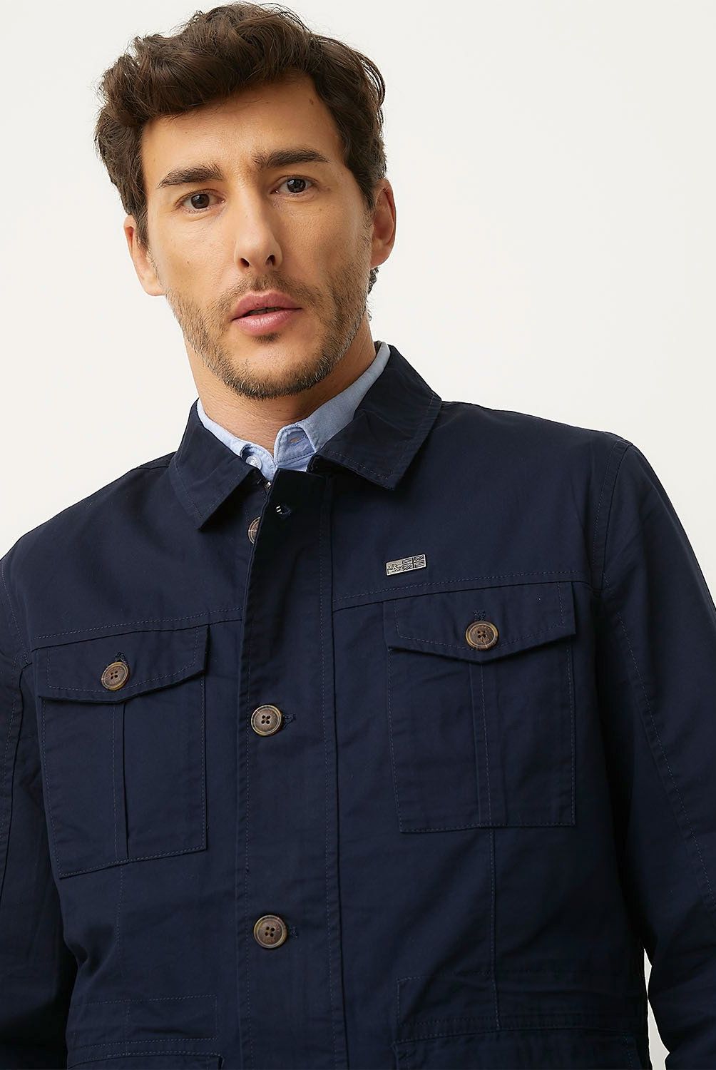 UNIVERSITY CLUB - Chaqueta University Club Casual Algodón Hombre Manga Larga
