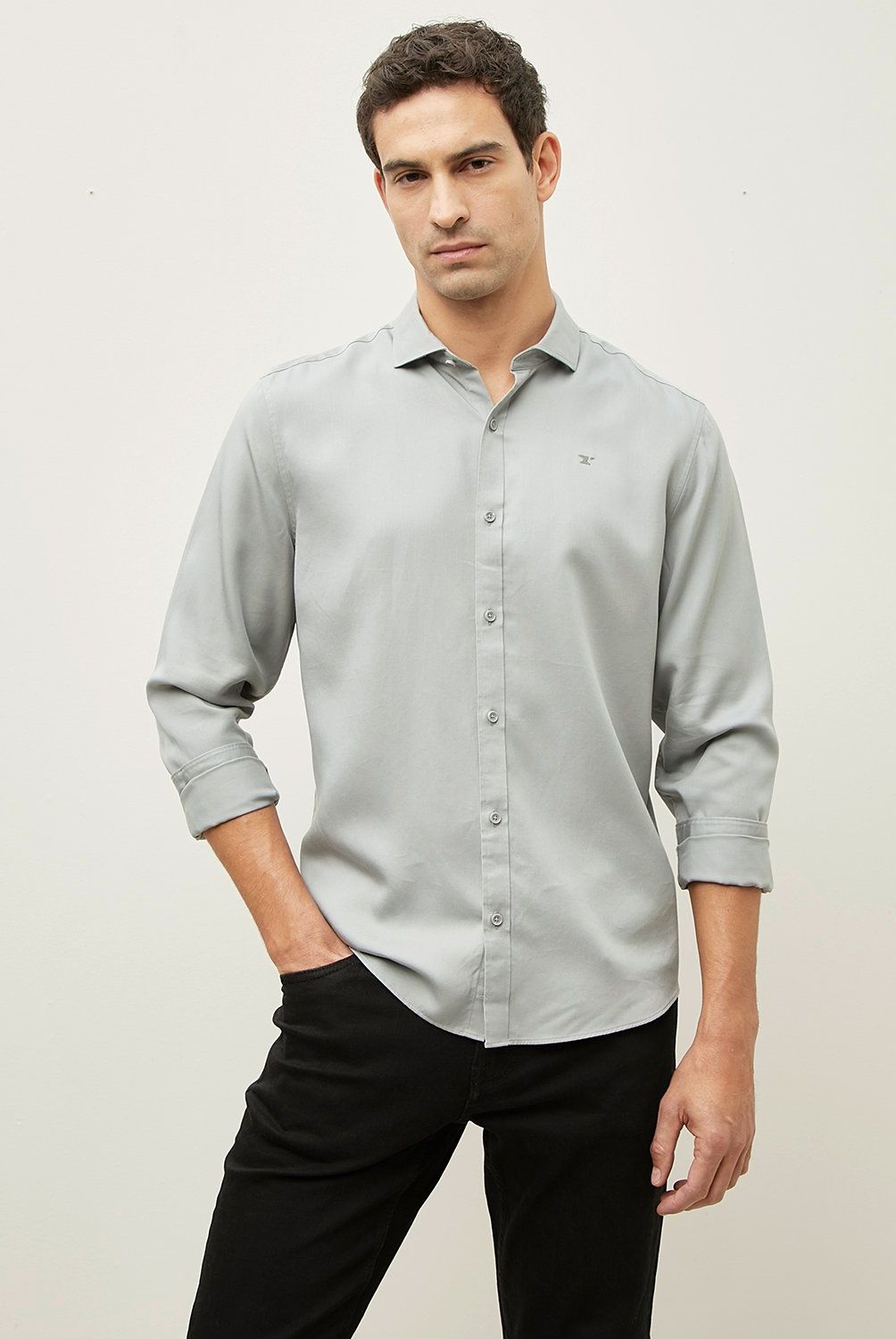 WOLF&HANK - Camisa Casual Hombre Wolf&Hank Regular Fit Tencel Manga Larga