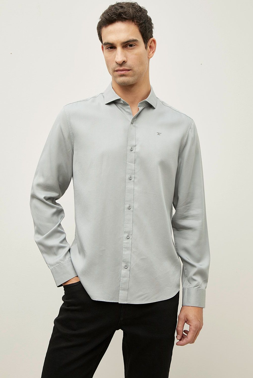 WOLF&HANK - Camisa Casual Hombre Wolf&Hank Regular Fit Tencel Manga Larga