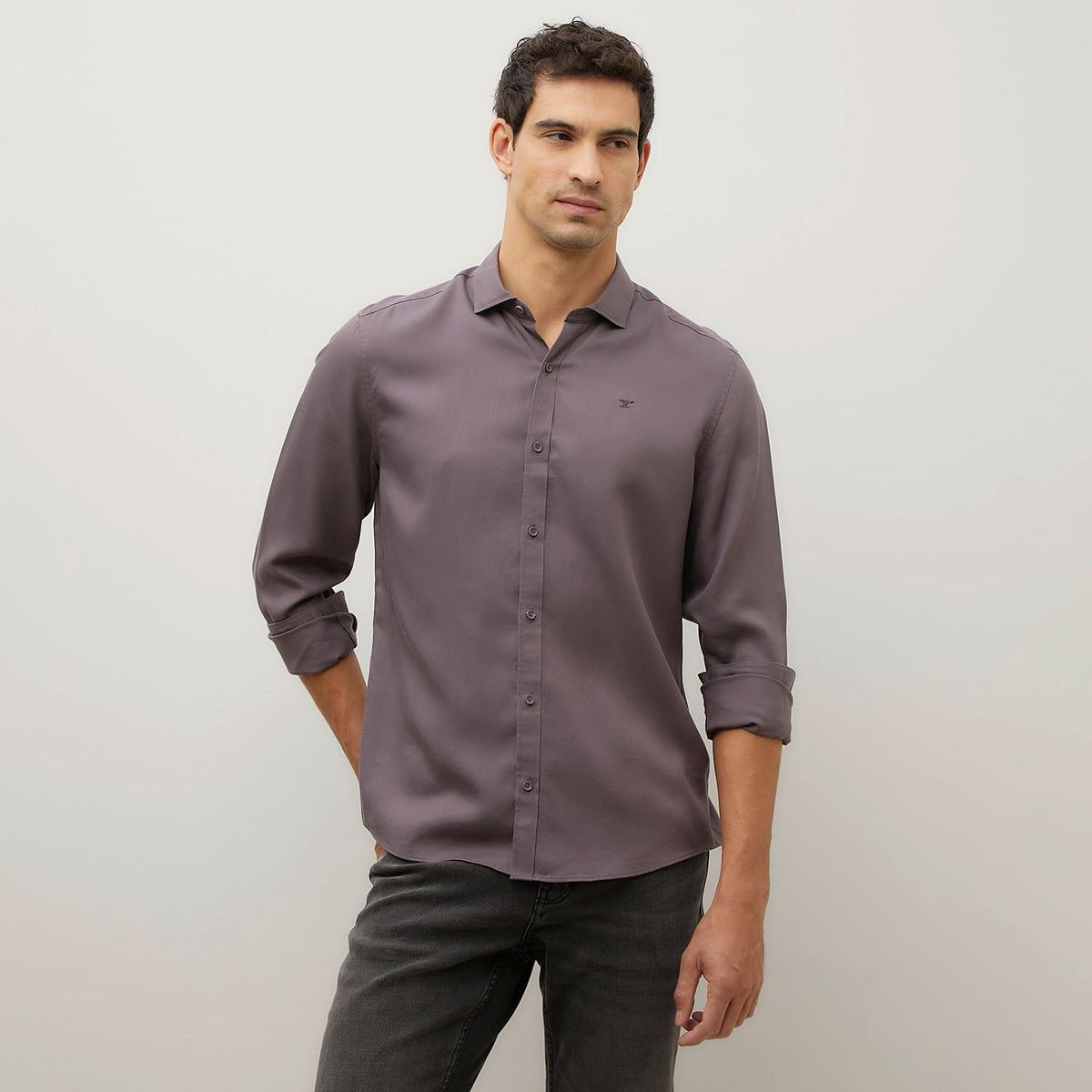 WOLF&HANK - Camisa Casual Hombre Wolf&Hank Regular Fit Tencel Manga Larga