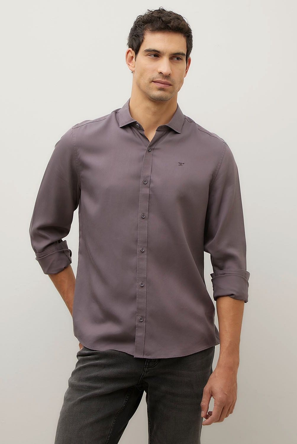 WOLF&HANK - Camisa Casual Hombre Wolf&Hank Regular Fit Tencel Manga Larga