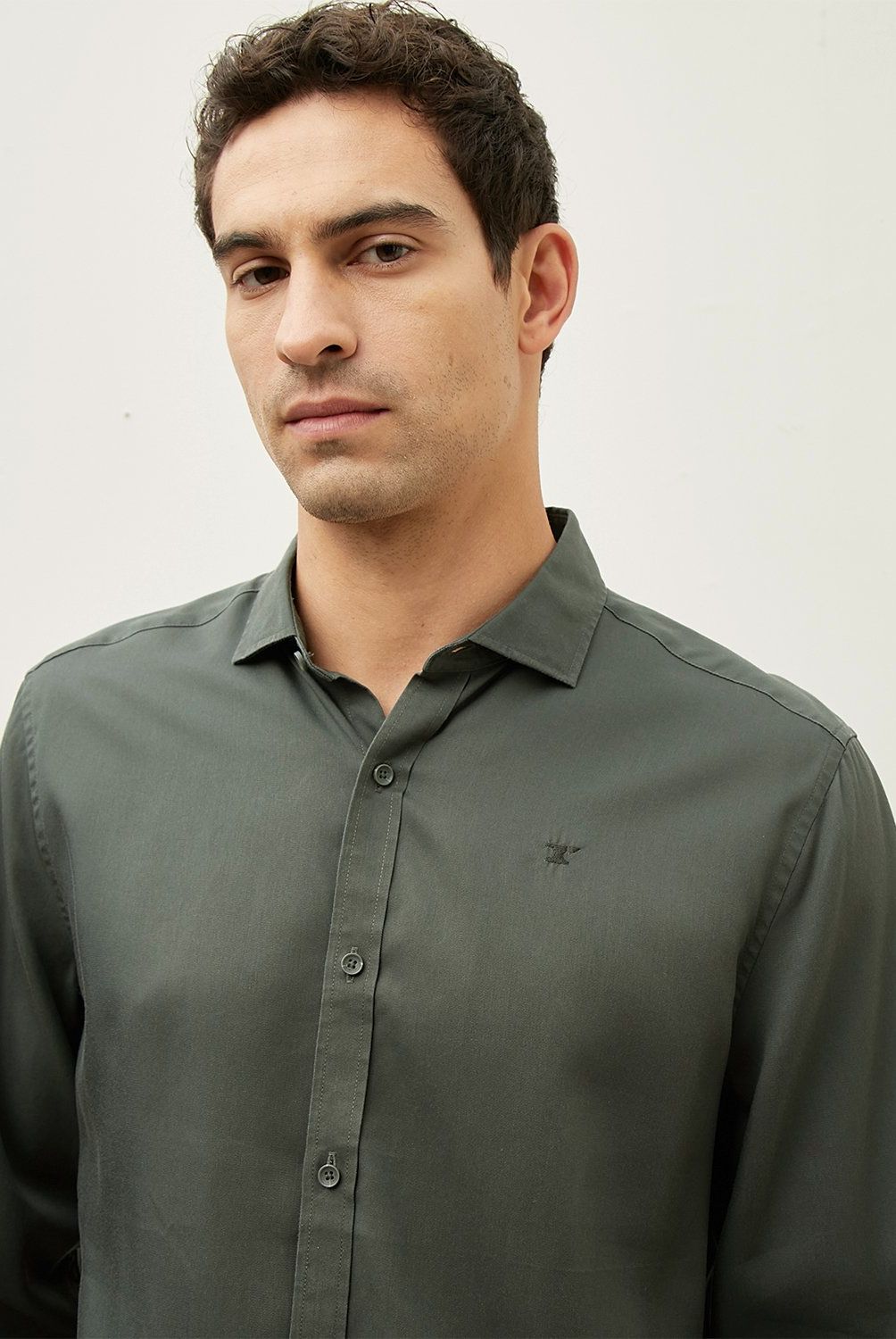 WOLF&HANK - Camisa Casual Hombre Wolf&Hank Regular Fit Tencel Manga Larga
