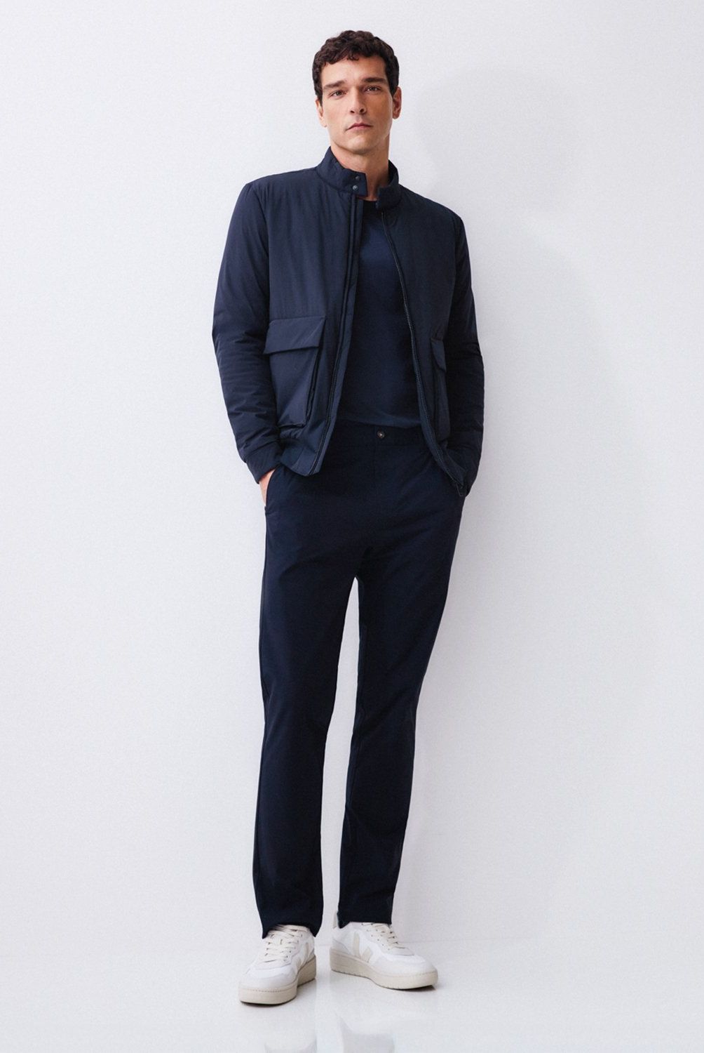 WOLF&HANK - Chaqueta Wolf&Hank Casual Hombre Cuello Alto Navy