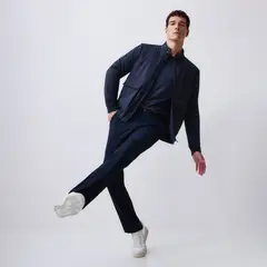 WOLF&HANK - Chaqueta Casual Hombre Cuello Alto Navy