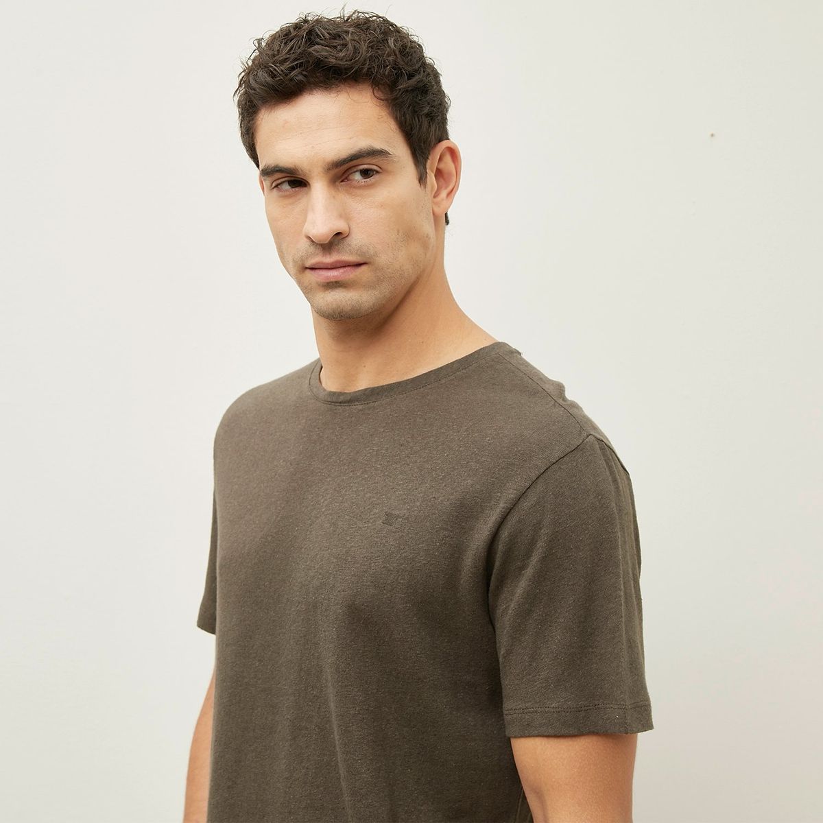 WOLF&HANK - Polera Manga Corta Algodón Lino Wolf&Hank Hombre Casual