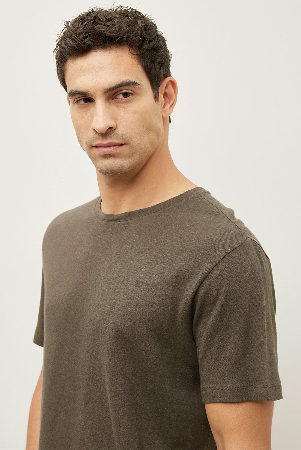 WOLF&HANK - Polera Manga Corta Algodón Lino Wolf&Hank Hombre Casual