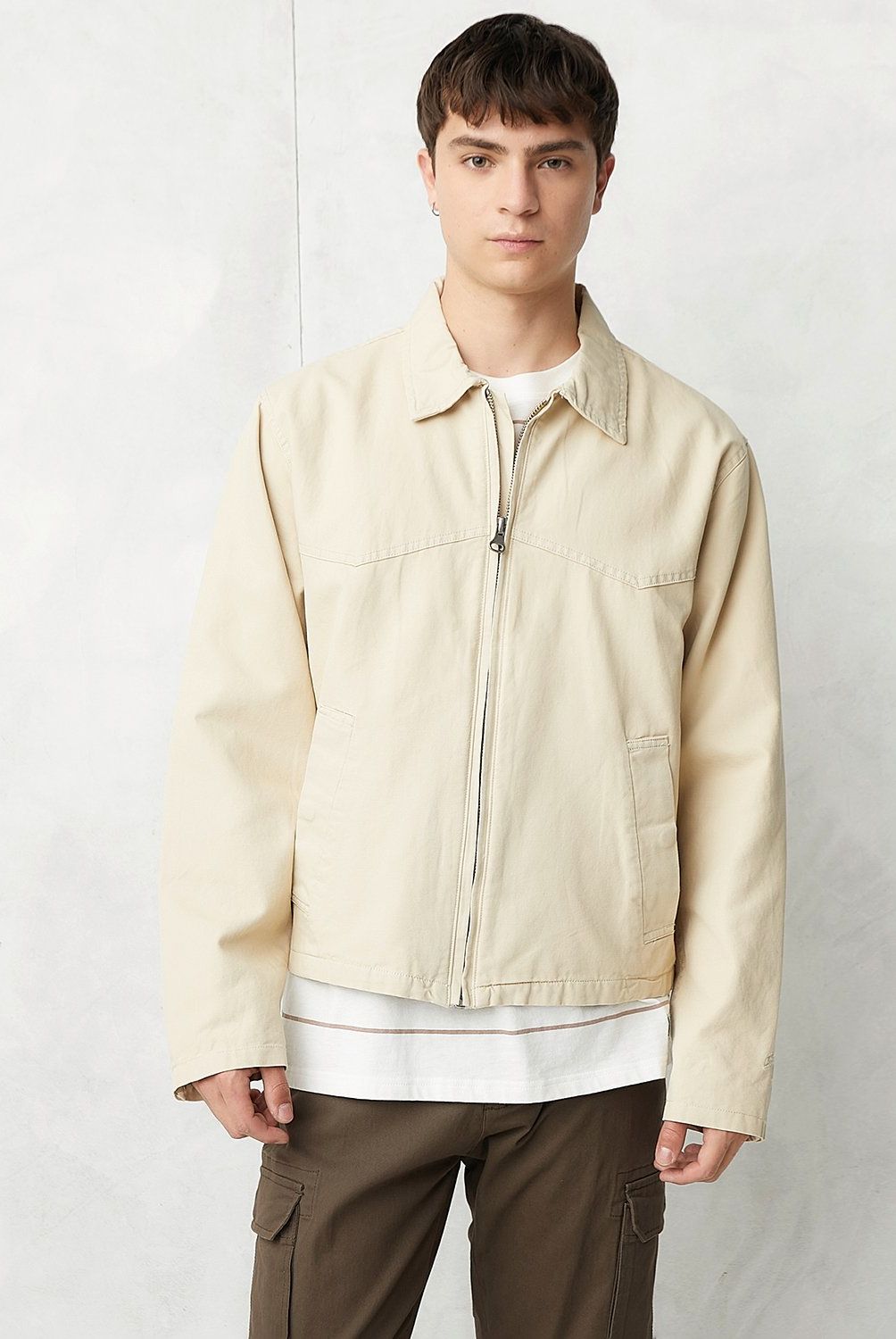 BEARCLIFF - Chaqueta Casual Algodón Bearcliff Hombre Manga Larga