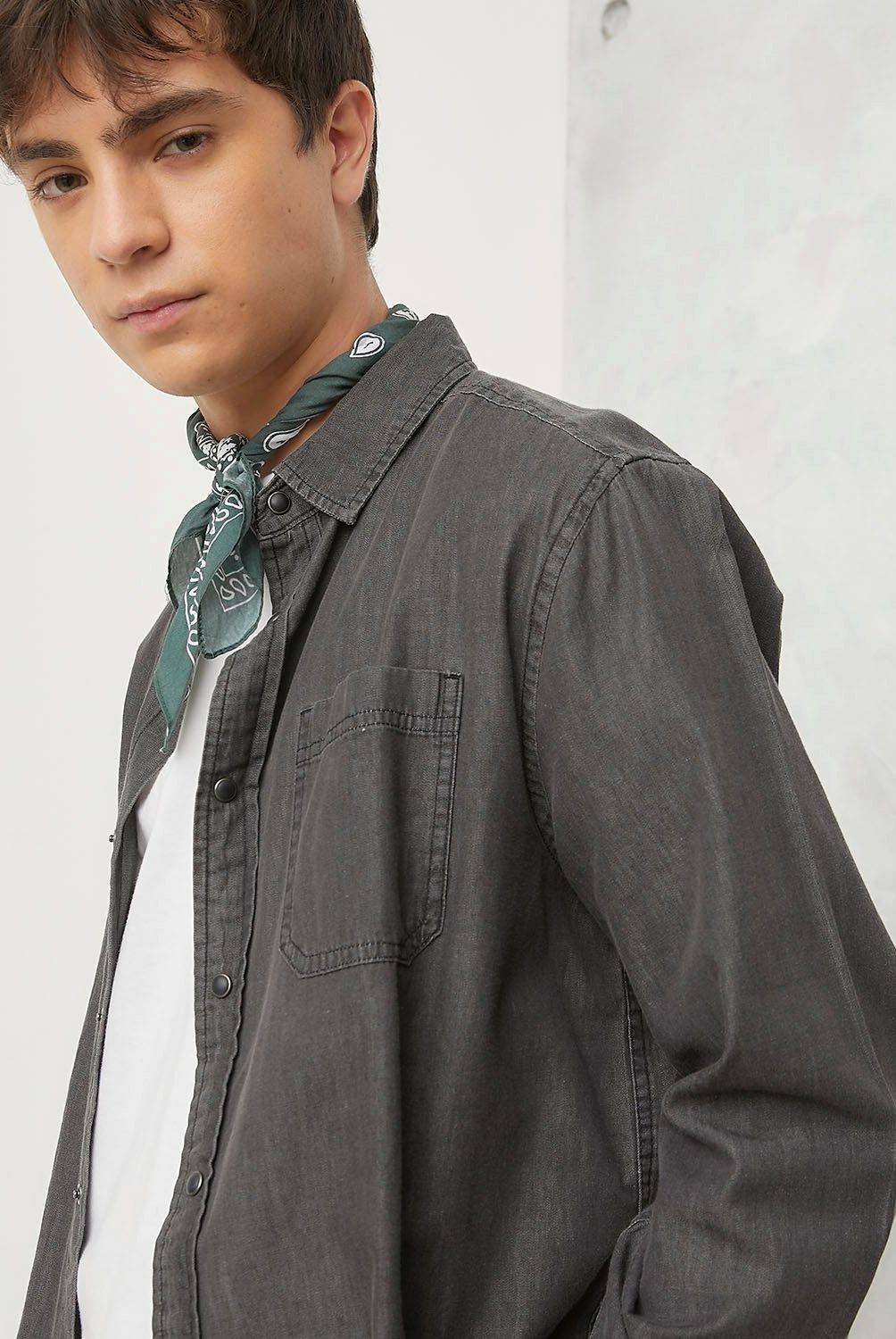 BEARCLIFF - Camisa Manga Larga Casual Hombre Bearcliff