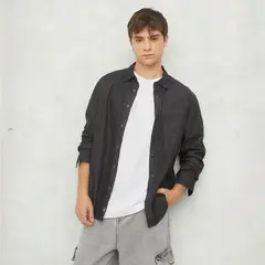BEARCLIFF - Camisa Manga Larga Casual Hombre
