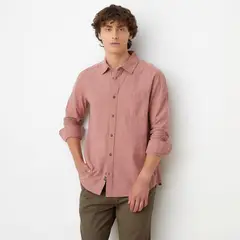BEARCLIFF - Camisa Casual Manga Larga Algodón Hombre Regular Fit
