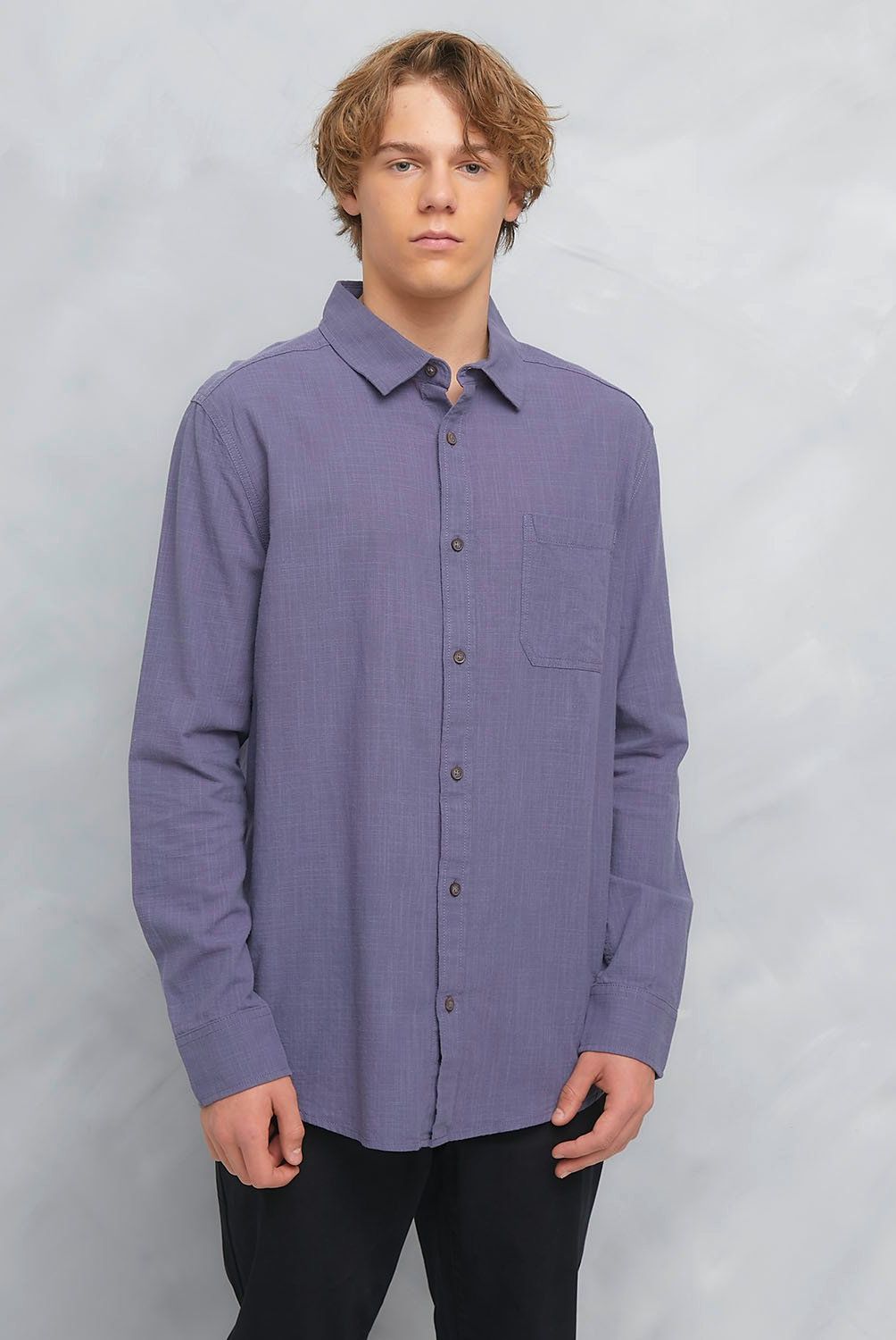 BEARCLIFF - Camisa Casual Manga Larga Bearcliff Algodón Hombre Regular Fit