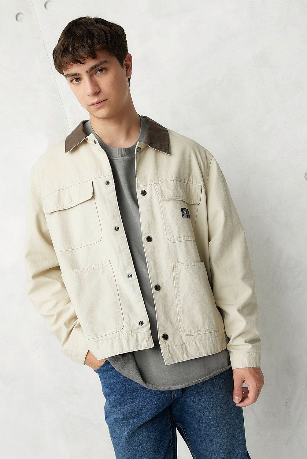 BEARCLIFF - Chaqueta Casual Bearcliff Algodón Manga Larga Hombre