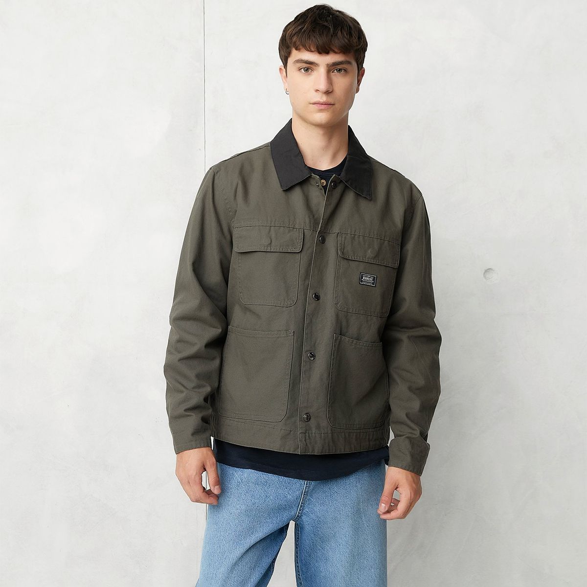 BEARCLIFF - Chaqueta Casual Bearcliff Algodón Manga Larga Hombre