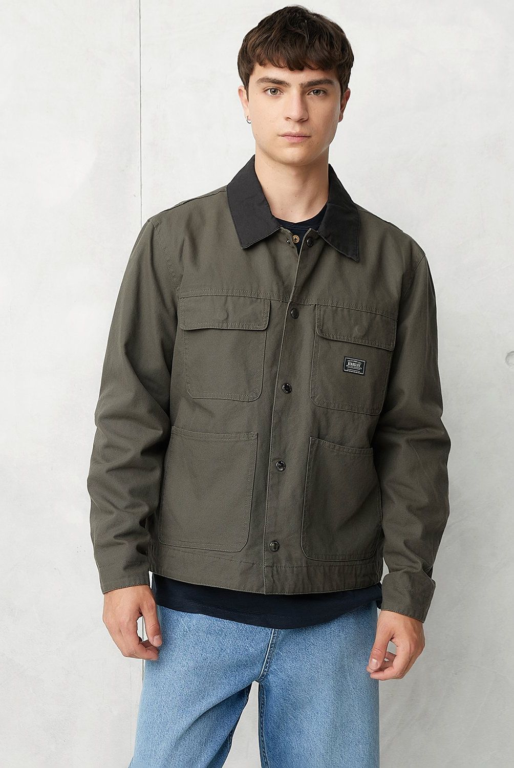 BEARCLIFF - Chaqueta Casual Bearcliff Algodón Manga Larga Hombre