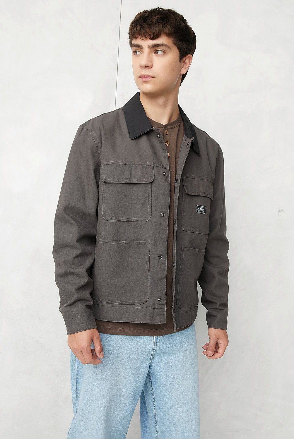 BEARCLIFF - Chaqueta Casual Bearcliff Algodón Manga Larga Hombre