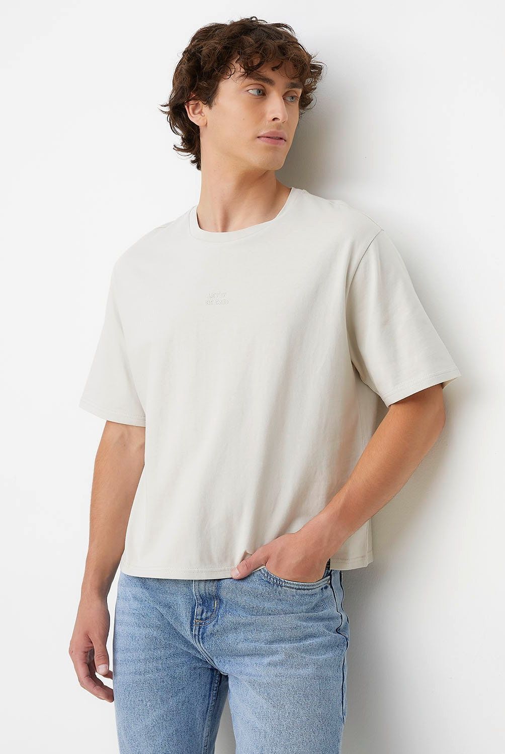 BEARCLIFF - Polera Manga Corta Bearcliff Boxy Fit Algodón Hombre