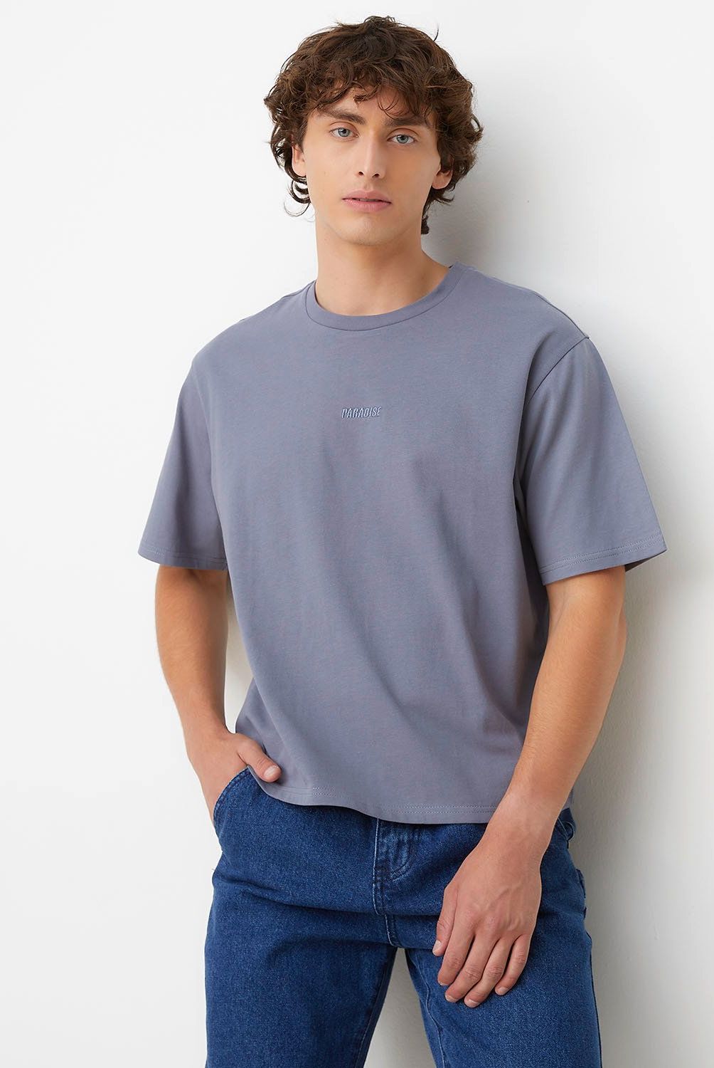 BEARCLIFF - Polera Manga Corta Boxy Fit Hombre Bearcliff