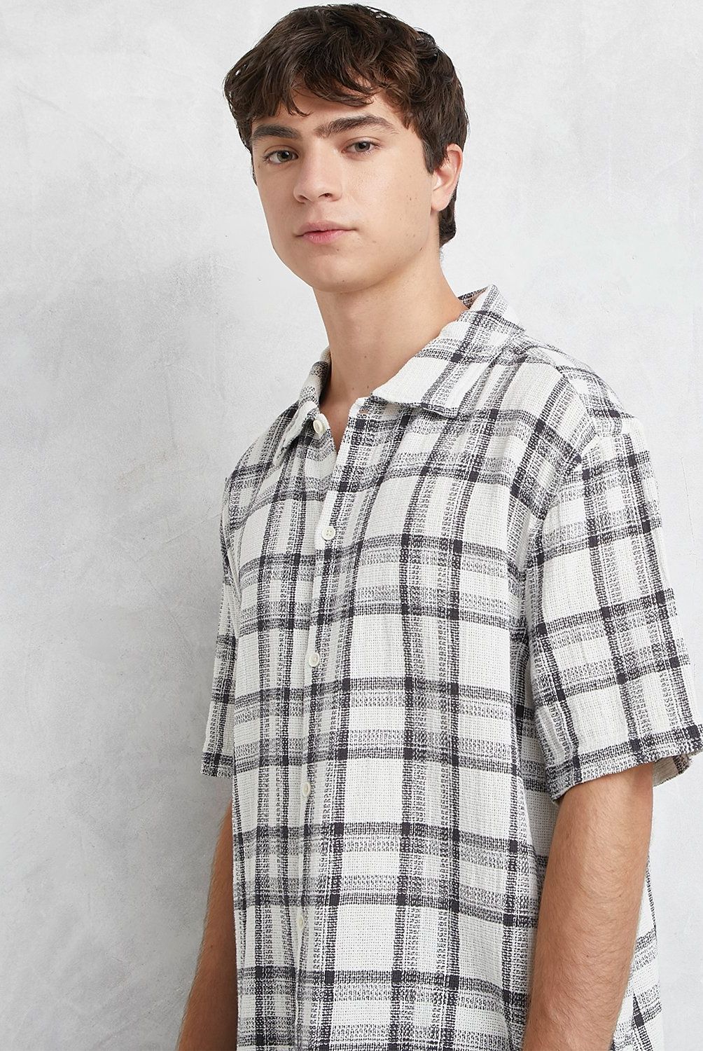 BEARCLIFF - Camisa Casual Manga Corta Algodón a Cuadros Bearcliff Hombre