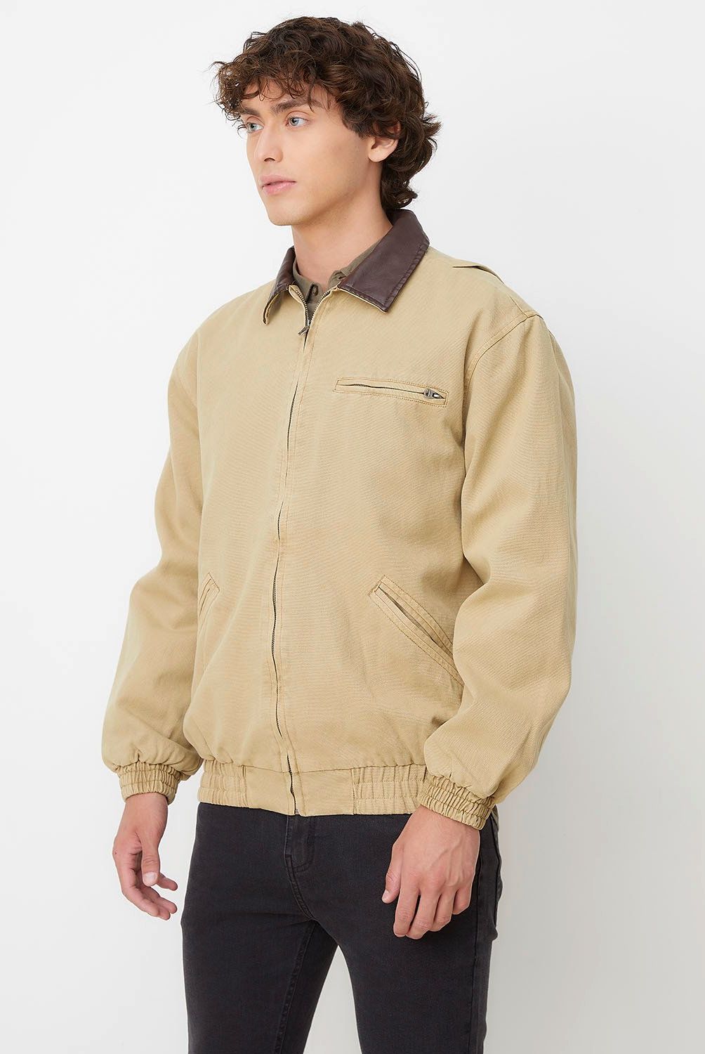 BEARCLIFF - Chaqueta Casual Algodón Wax Hombre Bearcliff Cuello Clásico