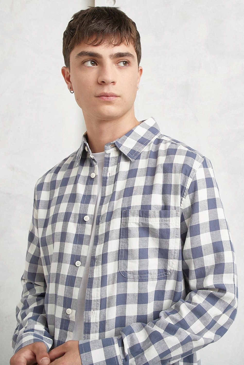 BEARCLIFF - Camisa Casual Manga Larga Algodón Hombre Bearcliff